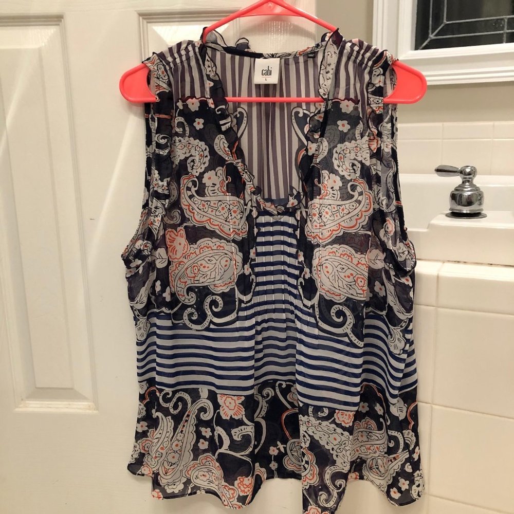 CAbi Blossom Paisley Top